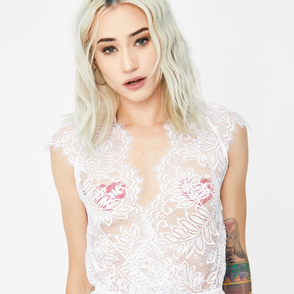 PURE SHEER TEMPTATION LACE ROMPER